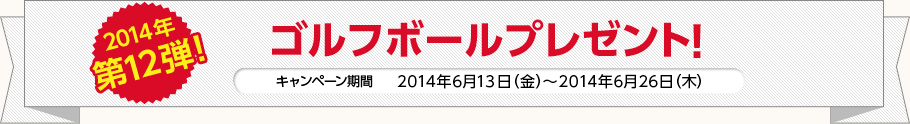 ゴルフボールプレゼント！